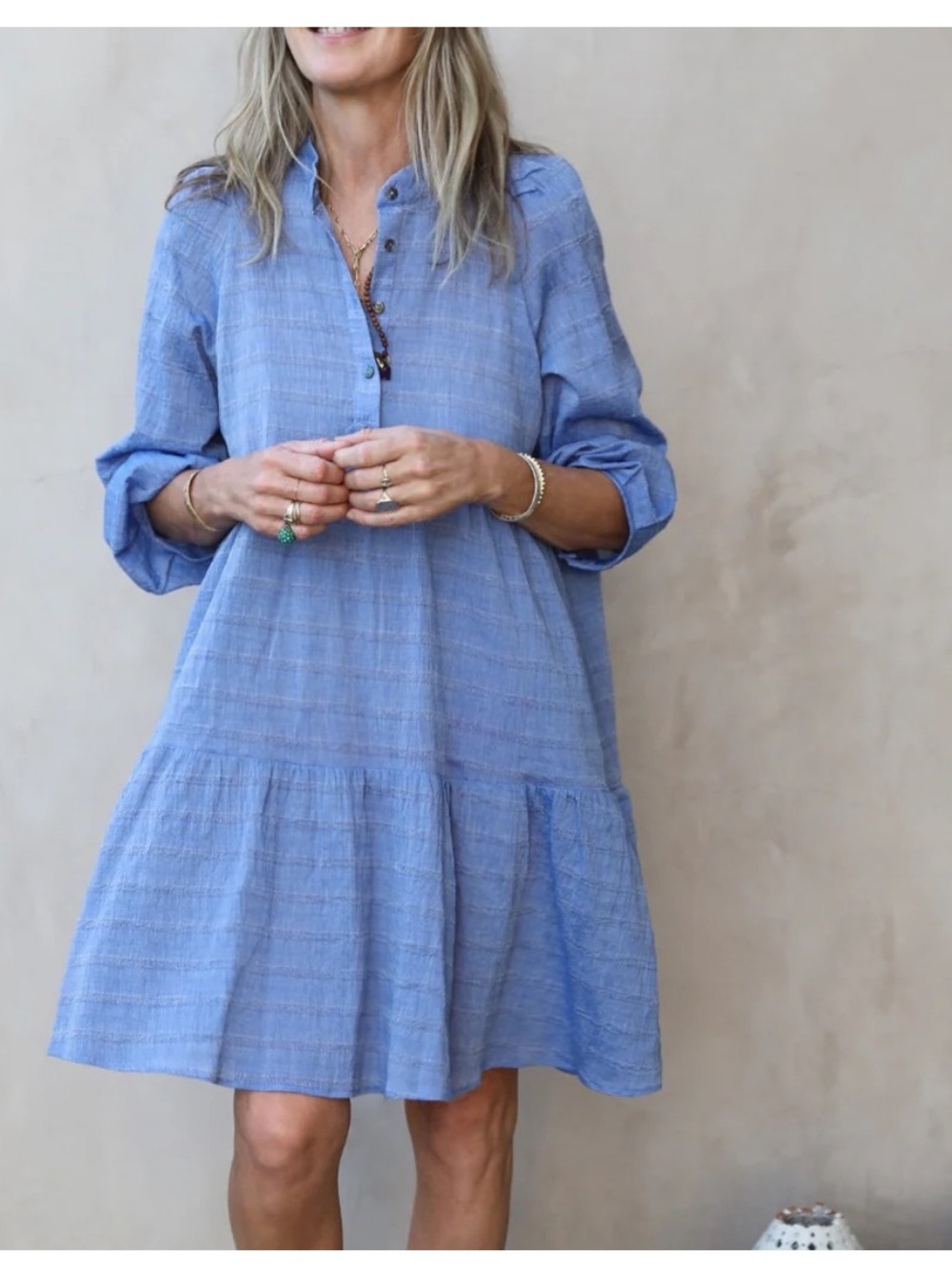 Pietsie Poppy Dress Ocean Gauze / M